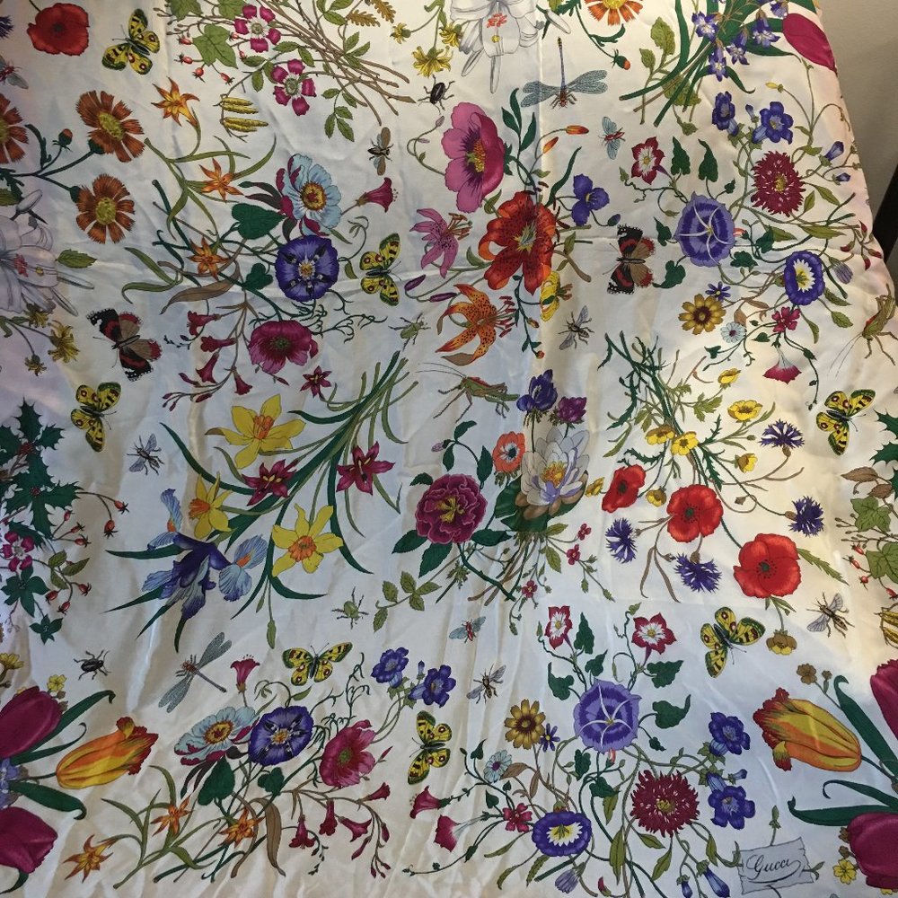 Vintage Gucci Silk Chiffon Scarf/Wrap
